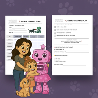 Dog Training for Kids Printable | Gentle Dog Training Schedule for Families | Weekly Chart + Certificate | BrightBots Academy