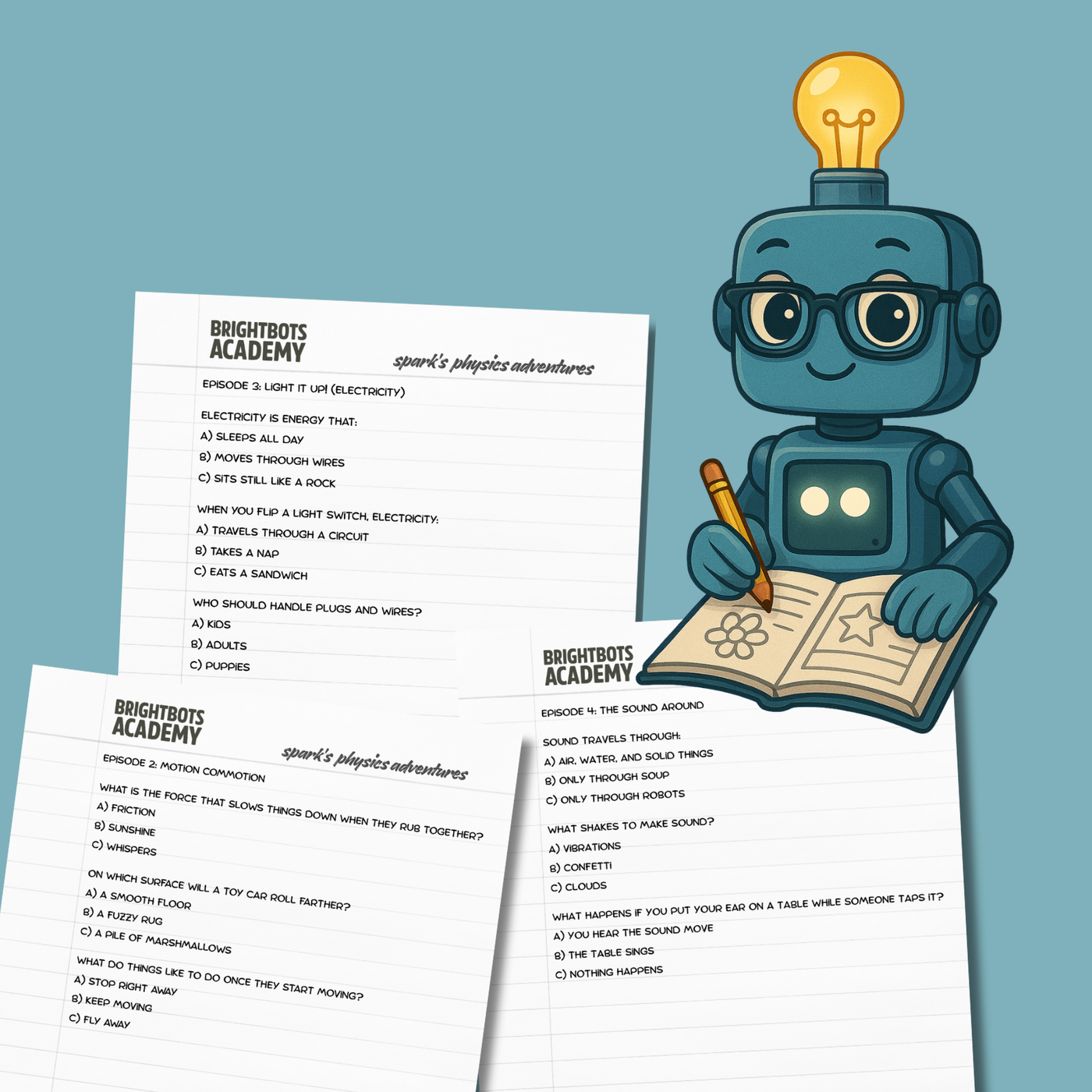 Spark’s Physics & Energy Adventures Worksheets