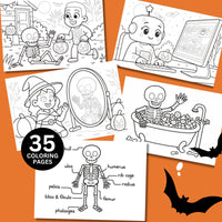 Digital Halloween Coloring Pages from We've Got Bones YouTube Video!