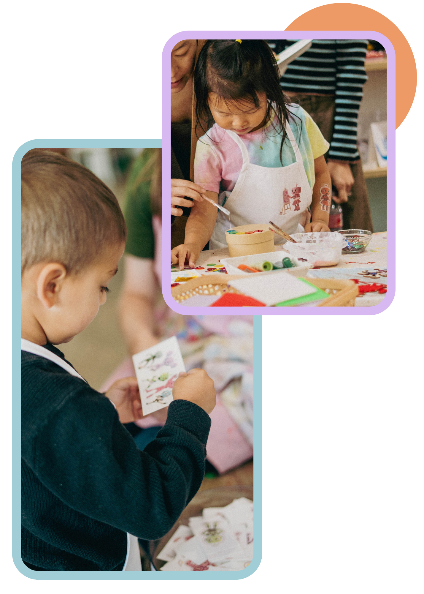 Kids doing a craft activity