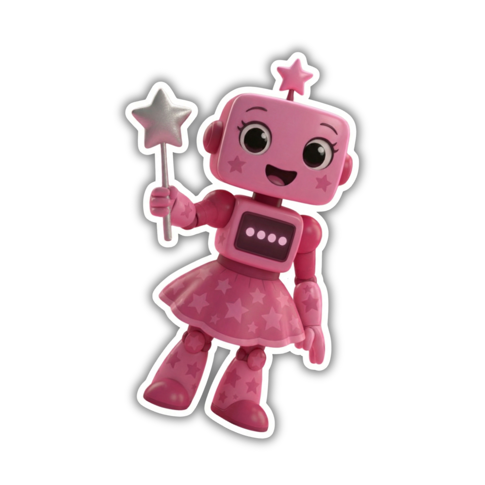 Pixie the pink robot